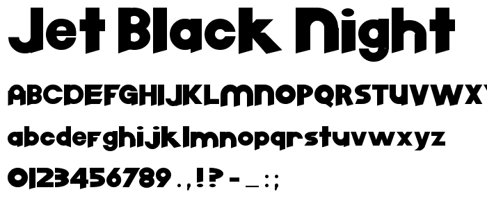 Jet Black Night font